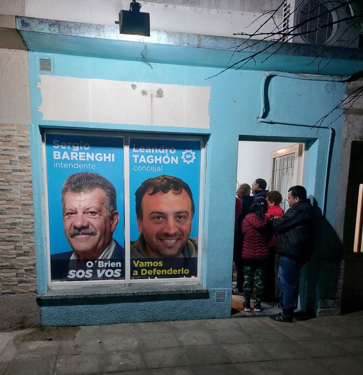 Sergio Barenghi abrió un local de campaña en O'Brien