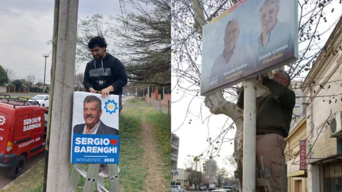 Gatica y Barenghi retiraron la cartelería de la vía pública