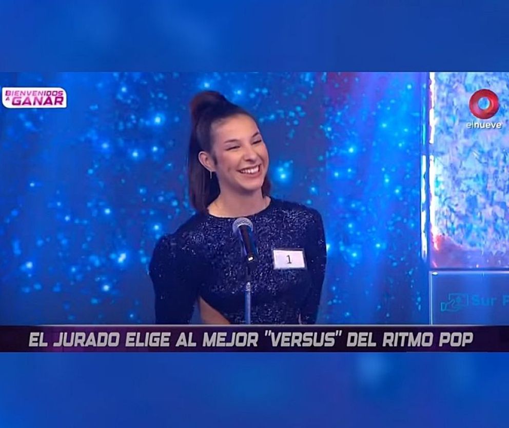 Paloma Angione se presentó en el programa "Bienvenido a Ganar" de Canal 9