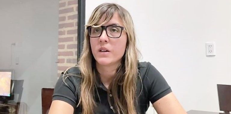 Daniela Monzón, feliz por el triunfo de Milei