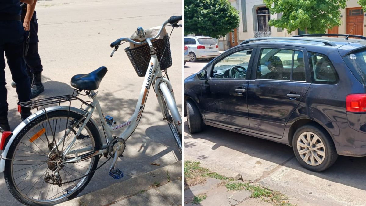Choque entre un auto y una bicicleta: trasladaron a una persona al Hospital