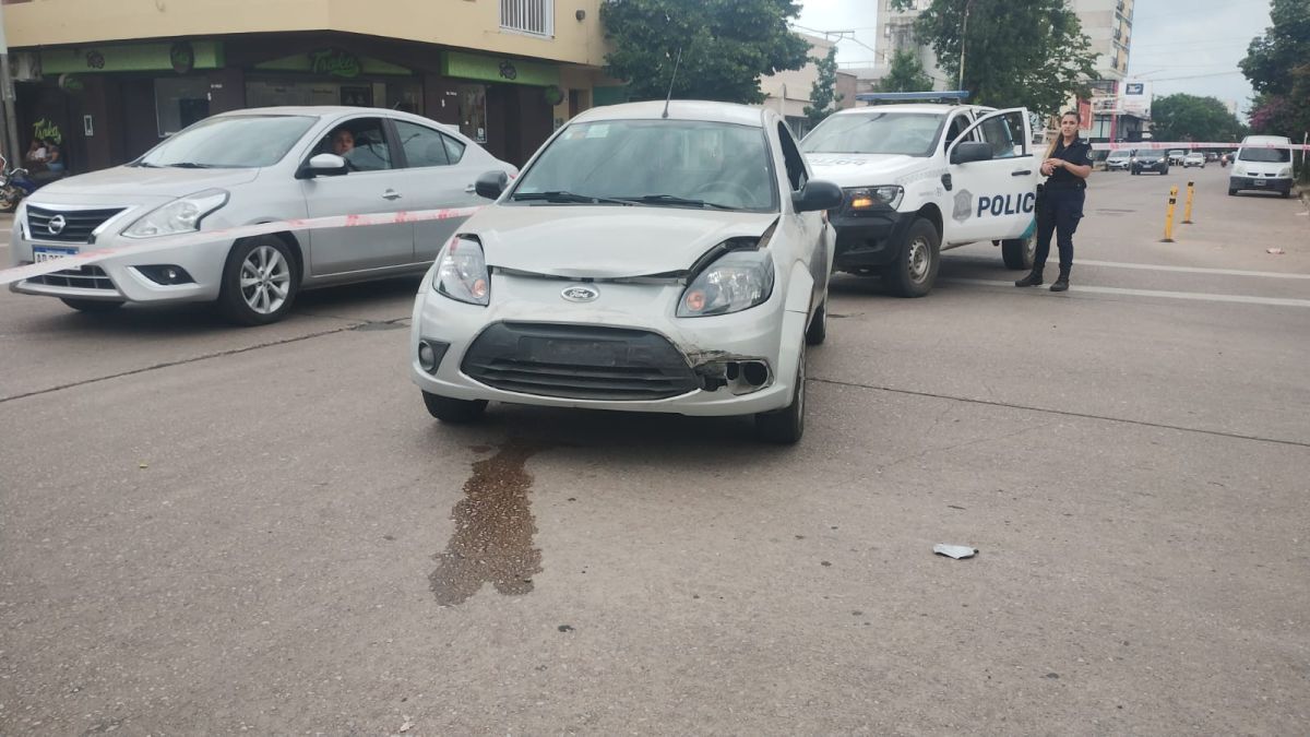 Accidente de tránsito en la zona céntrica: dos autos involucrados