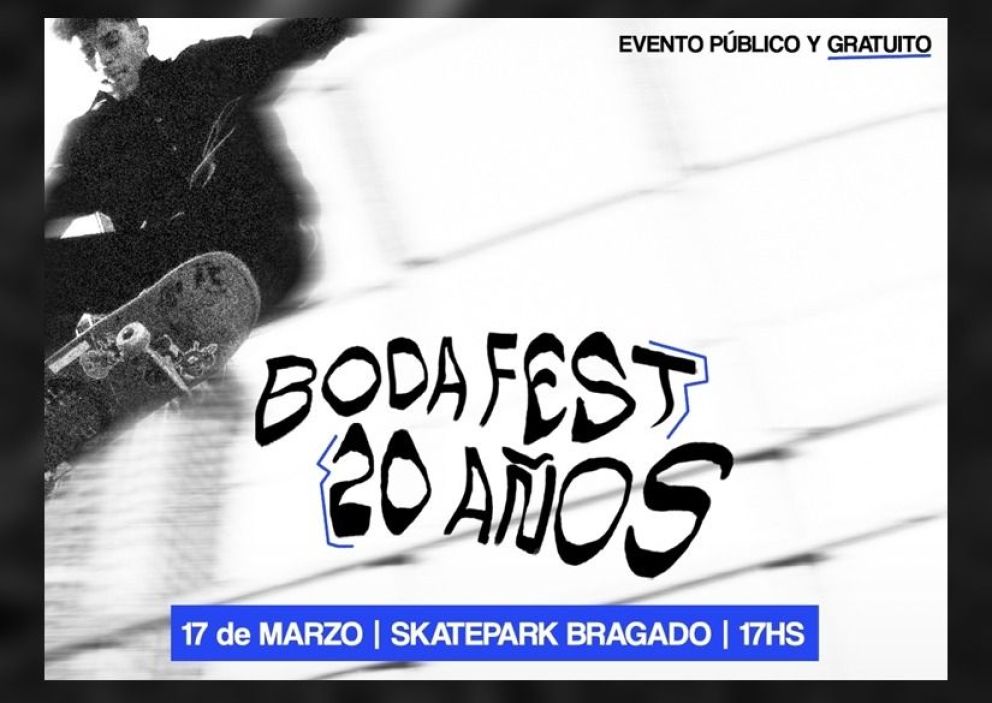 Se viene la “Boda fest” en el Skatepark por los 20 años de Bodacious 