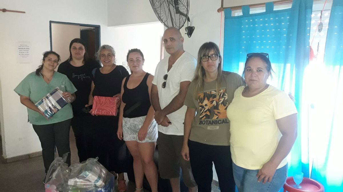 Daniela Monzón visitó el Hogar de Ancianos de O´Brien y donó 24 juegos de sábanas 