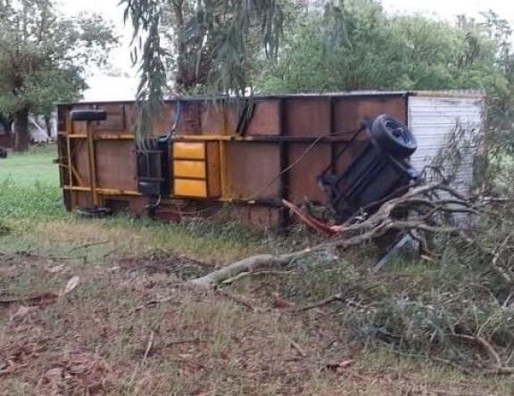 Una tormenta severa afectó a Olascoaga: gran despliegue para ofrecer ayuda