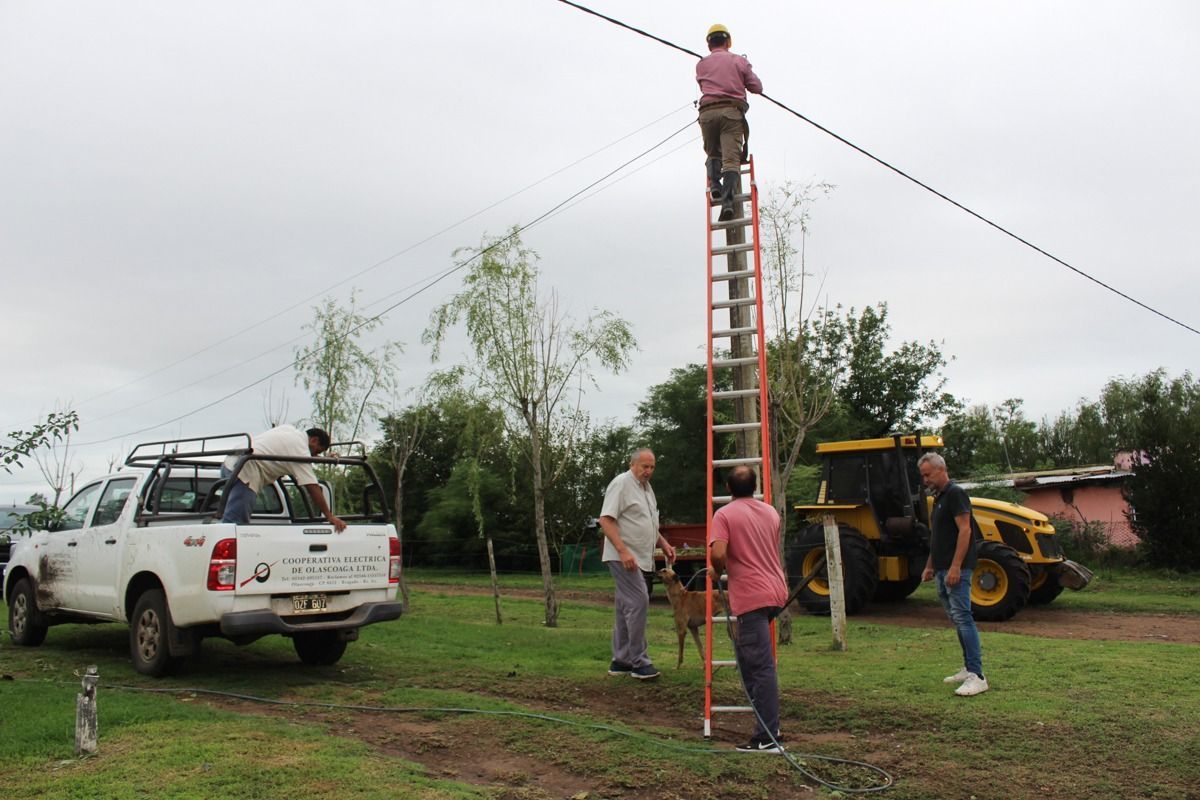 Olascoaga: tras el temporal, se restablecen los servicios de luz y agua