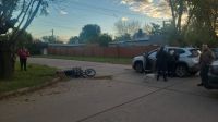 Chocaron una camioneta y una moto en Urquiza y Moreau de Justo 