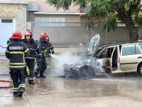 Se incendió un auto en San Martín y Roca