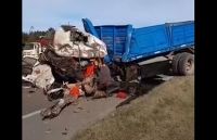 Fatalidad en la Ruta 5: un muerto por un choque entre dos camiones