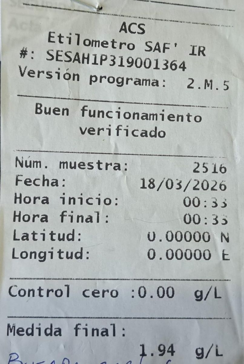 Escapó de un control, pero cayó: manejaba con 1.94 de alcohol en sangre