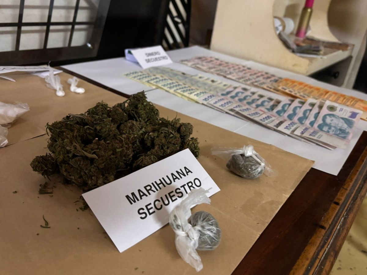 Allanamiento positivo: aprehenden a un hombre con marihuana y cocaína