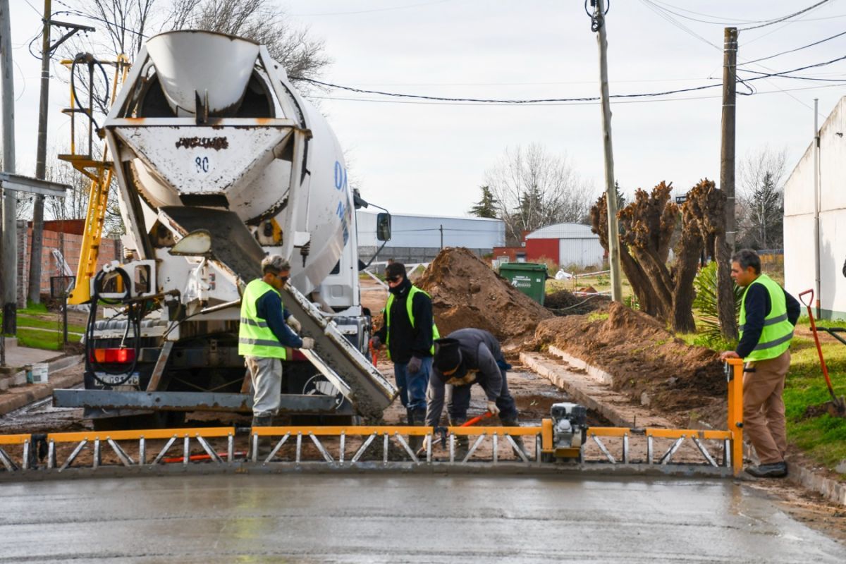 Finalizó la primera etapa del plan de pavimentación en calle Ibarguren