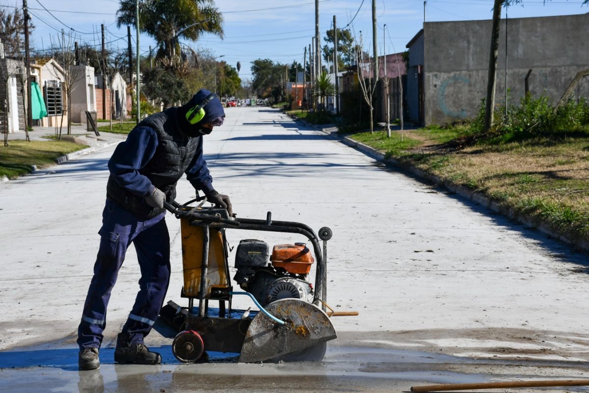 Finalizó la primera etapa del plan de pavimentación en calle Ibarguren