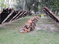 Preparan el almuerzo criollo para los jinetes de la Fiesta del Caballo