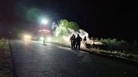 Un automóvil sufrió importantes daños tras incendiarse en la Ruta 46.